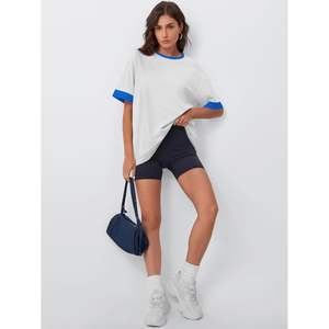 Camisetas Holgadas de Felpa para Mujer, Tallas Grandes, Estilo Deportivo, Manga Corta, Secado Rápido, Tallas XS-XL, Tendencia 2025 - Product Image 2