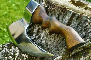 Wholesale THEWIZ CRAFTS Industrial Grade High Carbon Steel Kitchen Survival Hatchet Pizza Cutter <b>Axe</b> 3-Year Warranty Wood <b>Handle</b> - Product Image 2