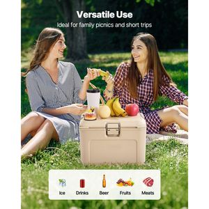 Borsa Frigo Rigida Portatile da 16,5 QT con Manici Resistenti, Portabicchieri, Materiale Leggero e Rigido, Isolamento Termico, 100% Ritenzione del Ghiaccio, Design Leopardato - Product Image 3