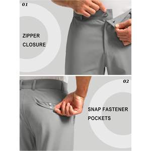 2025 Men's Golf <b>Pants</b> 5-Pocket <b>Slim</b> <b>Fit</b> Stretch Tech Casual Trousers 30"/32"/34" <b>Work</b> <b>Pants</b> in Printed Design - Product Image 3