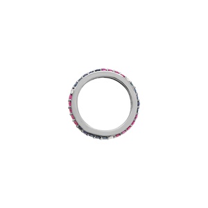 Memoria Jewels Precious Natural Diamond Gemstone 18k Solid White Gold Handmade Eternity Band <b>Rings</b> IGI/ Certified Luxury Gift - Product Image 4