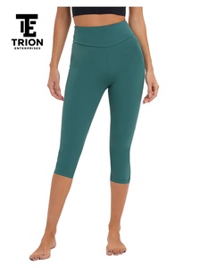 Leggings Capri pour femmes de haute qualité, décontractés et respirants, pour la gym, le yoga, la remise en forme, service OEM, leggings personnalisés pour femmes - Product Image 2