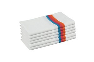 Serviettes de cuisine carrées et rectangulaires en coton 100% écologique, tissées, rayées, séchage rapide, étiquette personnalisée, lavables en machine, Tamil Nadu - Product Image 5