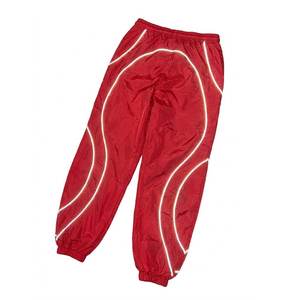 Nuevos conjuntos de chaquetas cortavientos de nailon rojo para hombre con logotipo personalizado al por mayor para verano, de secado rápido, transpirables, estilo vintage, ropa de calle. - Product Image 5