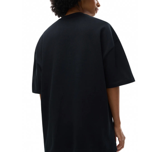 Camiseta de mujer de corte holgado, estilo cropped, con lavado ácido, informal, de manga corta, oversize, estilo vintage urbano, lisa, 100% algodón, 280GSM - Product Image 5