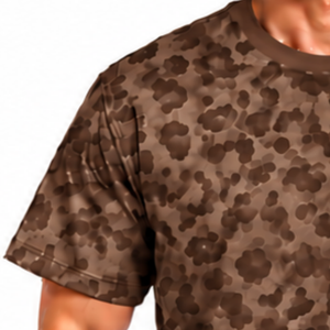 Chocolate Brown <b>Leopard</b> <b>Print</b> T <b>Shirt</b> Short Sleeve Casual Crew Neck Pattern Tee Soft Lightweight Streetwear Everyday Fashion Top - Product Image 5