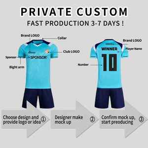 Ventes en gros d'uniformes résistants à la décoloration, ensembles de maillots et shorts en jersey interlock durables, uniformes de football personnalisés - Product Image 3