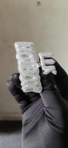 Colgante Personalizado con Nombre en Letra de Plata de Ley 925 con Diamante Moissanita VVS1/VVS2 para Hombre, Estilo Hip Hop - Product Image 2