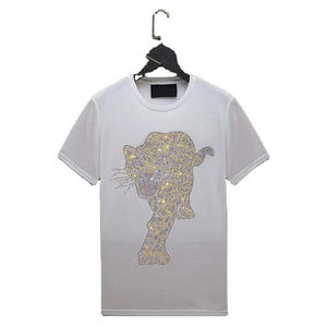 T-shirt homme 170g en polyester 100% à col rond, manches courtes, style streetwear hip-hop, tricoté à carreaux - Product Image 3