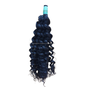Extensions d'origine indonésienne naturelle bouclée en vrac Remy humains cuticule alignée vierge Super Double produits chimiques tirés faisceaux gratuits - Product Image 1