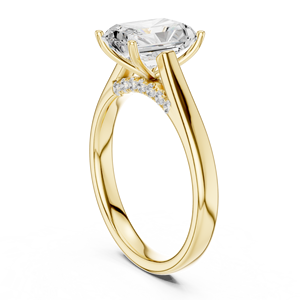แหวนหมั้นเพชรทรงรัศมี 2 กะรัต เพชรเลี้ยงในห้องปฏิบัติการ ขายดี ทอง 14K พร้อมใบรับรอง IGI VS1 E สำหรับวันครบรอบแต่งงาน - Product Image 4