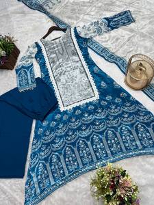 Women's Antra Lifestyle Bollywood Style Wedding Festival Salwar Kameez Indian Dress Dupatta Regular Fit <b>Parties</b> Quick Dry - Product Image 5