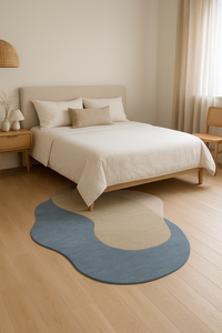Luxury Handmade Woolen <b>Carpet</b> for Home Eco-Friendly blue and white Living Room Hall Prayer Floor Ready Ship Low Price - Product Image 4