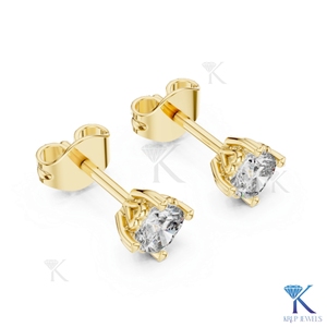 เพชรทรง Brilliant Cut เพาะเลี้ยงในห้องปฏิบัติการ ทรง Cushion Cut ประดับด้วยวงแหวนสองชั้น ตัวเรือนทองคำแท้ 14K สำหรับผู้หญิง งานแต่งงาน ตัวล็อคแบบเกลียว ดีไซน์หรูหรา - Product Image 3