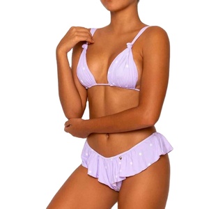 Conjunto de Bikini con Degradado Pastel, Efecto Ombre, Traje de Baño de Dos Piezas en Colores Suaves para Vacaciones Relajantes en la Playa - Product Image 1