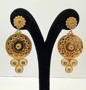 Conjunto de Pulsera, Anillo y Aretes Chapados en Oro de 24K Estilo Dubái para Mujer, Joyería de Moda, 4 GRM, Tendencia, Nuevas Ventas, SARA - Product Image 3