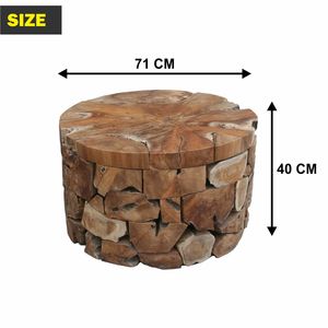 TEAK ROOT CIRCLE CONSOLE <b>TABLE</b> - Product Image 4
