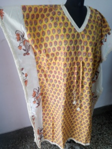 Nuevo Kaftán Corto de Diseño Indio para Mujer, 100% Algodón, Fabricante de Ropa Femenina, Kimono Corto de Algodón, Kaftán de Playa - Product Image 4