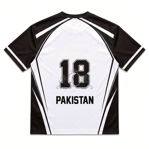 Maillot de football personnalisé bleu à manches courtes, numéro 18, col rond, polyester anti-humidité, toutes saisons, vêtements unisexes - Product Image 6