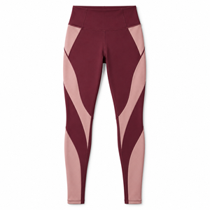 <b>Womens</b> <b>Grey</b> Lime Angular Panel <b>Leggings</b> High Waist Full Length Yoga Pants Gym Workout Activewear Custom Wholesale Sport Apparel - Product Image 3