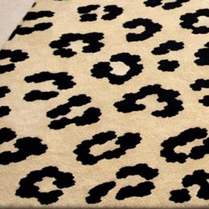 พรมลายเสือดาวทันสมัย สีดำเบจ ลายสัตว์ พรมทอมือขนาดใหญ่ สำหรับห้องนั่งเล่น ห้องนอน พรมปูพื้นนุ่มตกแต่ง - Product Image 5