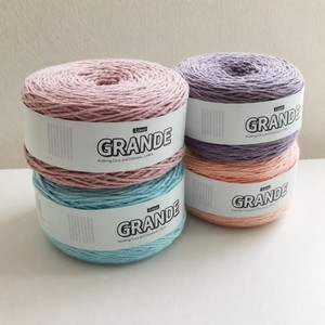 cotton yarn wholesale GRANDE Combed Cotton Crochet Yarn for Hand Knitting 300g Ball <b>thick</b> hilos crochet yarn - Product Image 1
