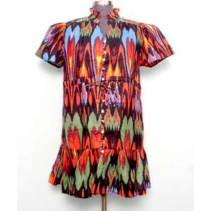 Unique Style Midi Length Women's Summer Beach <b>Dresses</b> Premium Smooth Soft Cotton Made Short Sleeve Formal Sweet A-Line <b>Dress</b> - Product Image 2