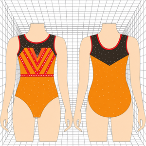 Justaucorps de gymnastique pour filles avec strass, tenue de danse scintillante pour compétition, justaucorps athlétique sans manches avec embellissements en cristal pour A - Product Image 5