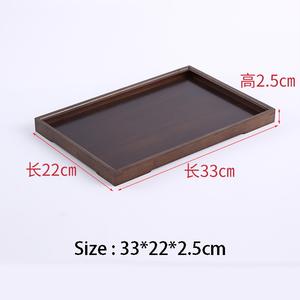 Plateaux de service en bois d'acacia écologiques - Ensemble de 5 plateaux rectangulaires pour dîner et thé pour un usage régulier - Product Image 6