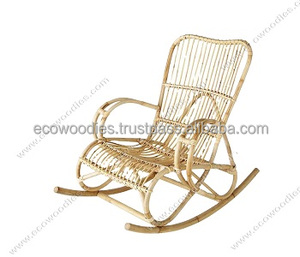 Eco-Friendly Bamboo Wooden Rocking <b>Chair</b> for Elders-Bedroom & Hotel Use Comfortable Lounge Recliner with Armrest - Product Image 3
