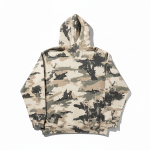 Sudadera con Capucha de Camuflaje Personalizada de Fábrica para Hombre, Corte Regular, Algodón French Terry, Logotipo Frontal con Impresión de Goma en Relieve, Estilo Casual de Otoño - Product Image 3