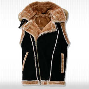 เสื้อกั๊กหนังแกะบุขนแกะสไตล์วินเทจสำหรับผู้ชาย รุ่น B3 Bomber - Product Image 4