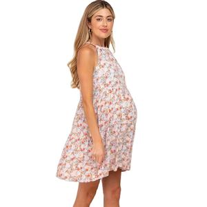 Nouvelle Robe Longue Décontractée Amincissante Sans Manches pour Femmes Enceintes – Robes de Maternité Personnalisées Imprimées pour l'Été - Product Image 1