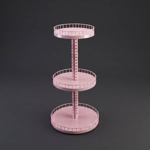 OneTech Bac de promotion circulaire durable de 130 cm à 3 niveaux, structure métallique thermolaquée, antirouille, longue durée de vie pour la promotion en magasin - Product Image 1