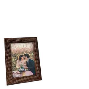 Cadre photo classique fait main en os incrusté avec résine, forme rectangulaire, à fixer au mur, taille personnalisable pour l'affichage de photos - Product Image 1