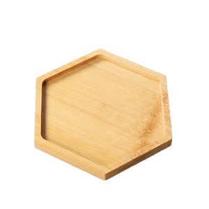 Authentic Hexagon Shaped Rustic Wooden Serving <b>Tray</b> Natural Finish Acacia Wood for <b>Food</b> Drinks and Home Decor Available buy now - Product Image 1