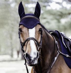 Bonnet et cache-oreilles pour cheval avec logo personnalisé, voile anti-mouches vétérinaire, produits équestres pour l'équitation - Product Image 5
