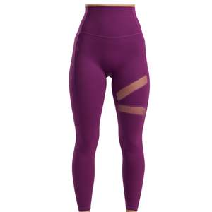 Leggings de Yoga de Cintura Alta con Paneles de Malla para Mujer, Pantalones de Entrenamiento Deportivos, Ropa Deportiva Elástica, OEM, ODM, Venta al Por Mayor Personalizada - Product Image 3