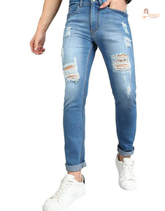 Jeans en denim foncé respirant pour homme, style japonais, coupe droite, hip-hop, nouvelle arrivée, meilleure vente, vente en gros - Product Image 1