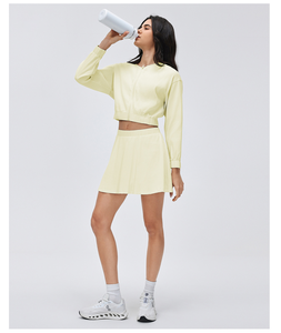 Vêtements de sport pour femmes personnalisés, écologiques, en spandex/nylon, vêtements de fitness, vêtements de sport, sweat-shirt à manches longues, coupe ample, veste de yoga - Product Image 6
