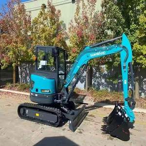 Nouvelle mini-excavatrice sur chenilles de 2 tonnes avec moteur et benne de 0,3 m, forte puissance de creusement, livraison rapide - Product Image 2