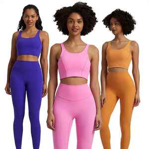 Conjunto de Yoga para Mujer: Top Deportivo de Alto Impacto con Sensación de Segunda Piel y Leggings, Conjunto de 2 Piezas para Fitness, Running y Ropa Deportiva Activa - Product Image 5