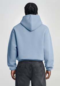 Sweat à capuche surdimensionné de haute qualité 350 g/m², personnalisable avec logo, unisexe, noir, épais, pour hommes - Product Image 2
