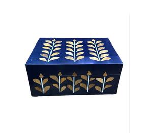 Caja de Almacenamiento de MDF con Incrustaciones de Resina, Diseño Moderno, Caja Decorativa para Joyería, Precio al por Mayor Bajo - Product Image 1