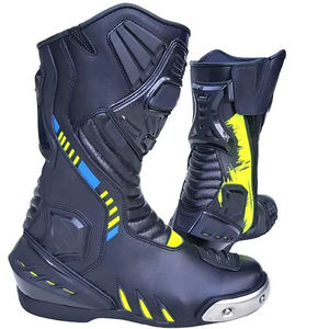 Bottes de course moto personnalisées respirantes et légères, bottes de motocross avec fermeture éclair latérale pour la course sur route et la conduite sur piste - Product Image 2