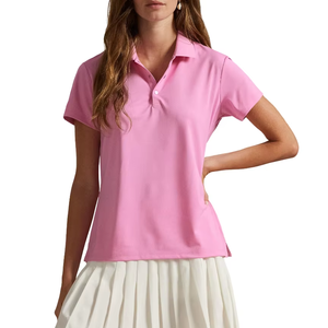Polo pour femme le plus demandé, manches courtes, coupe ajustée, col classique, haut de golf, vêtement de sport décontracté, logo personnalisé, couleurs variées, plusieurs tailles - Product Image 1