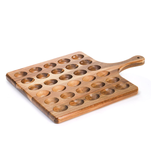 Porta Huevos de Madera de Acacia, Forma Rectangular, Tabla Multiusos para Servir Huevos Rellenos, Vajilla - Product Image 3