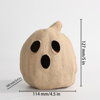 Matériel de peinture biodégradable DIY, figurine fantôme d'Halloween, centre de table, artisanat en pulpe de papier, citrouille