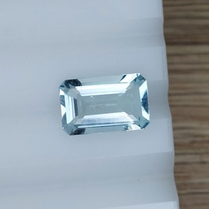 Piedra preciosa suelta de aguamarina natural con corte esmeralda, cristal de berilo azul para la fabricación de joyas, anillos y colgantes. - Product Image 6