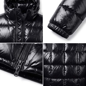 Chaqueta de Invierno Acolchada para Hombre, Ligera, Transpirable, con Capucha y Cuello Alto, con Logotipo Personalizado en la Parte Delantera, de Alta Calidad, OEM - Product Image 5